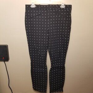 Gap Signature Skinny Ankle Pants, 10 Regular, Black and White